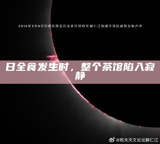 日全食发生时，整个茶馆陷入寂静